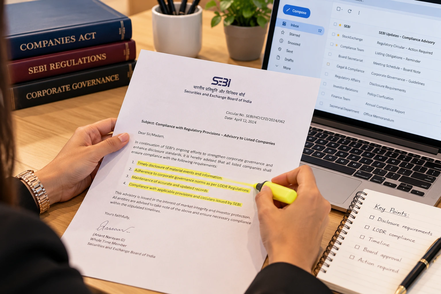 Reviewing SEBI Compliance Advisory